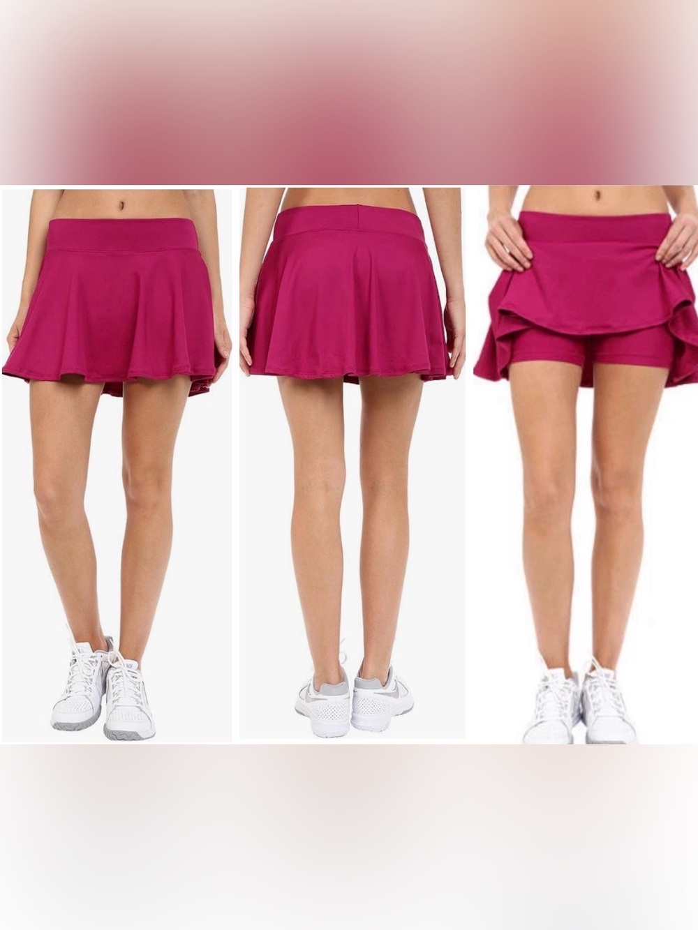 Women’s Nike Dri-Fit Magenta Berry Baseline Pickleball Tennis Golf Skort Small